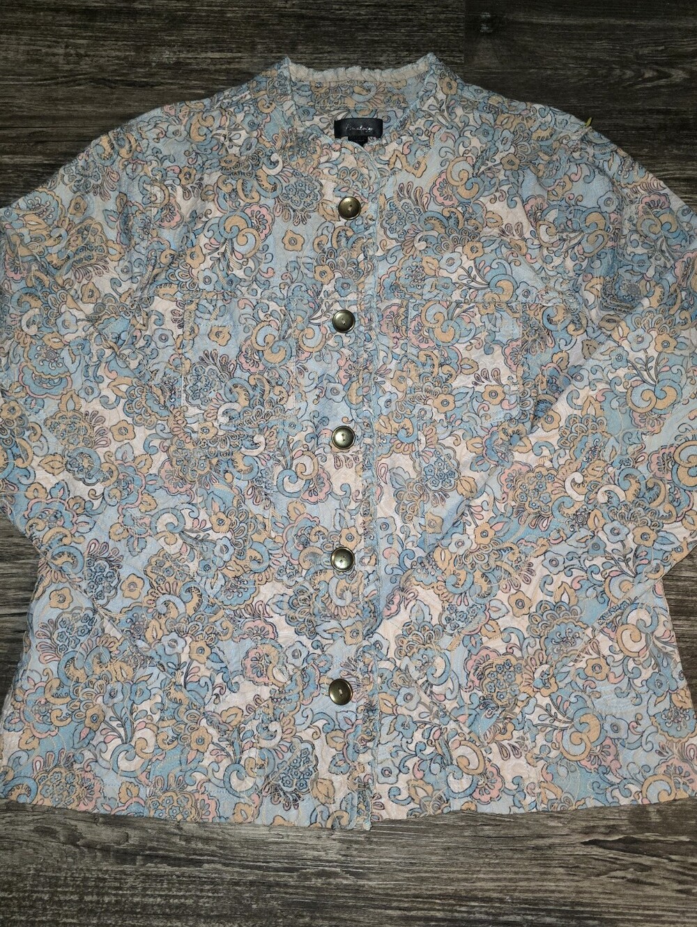 VTG Analogy Lightweight Paisley Button Up Jacket XL